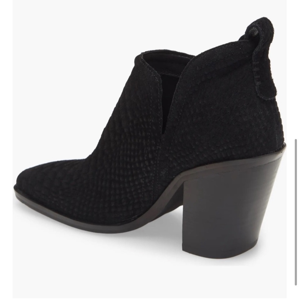 Jeffrey Campbell Rosee bootie black suede snake leather size 7.5 - Picture 3 of 12